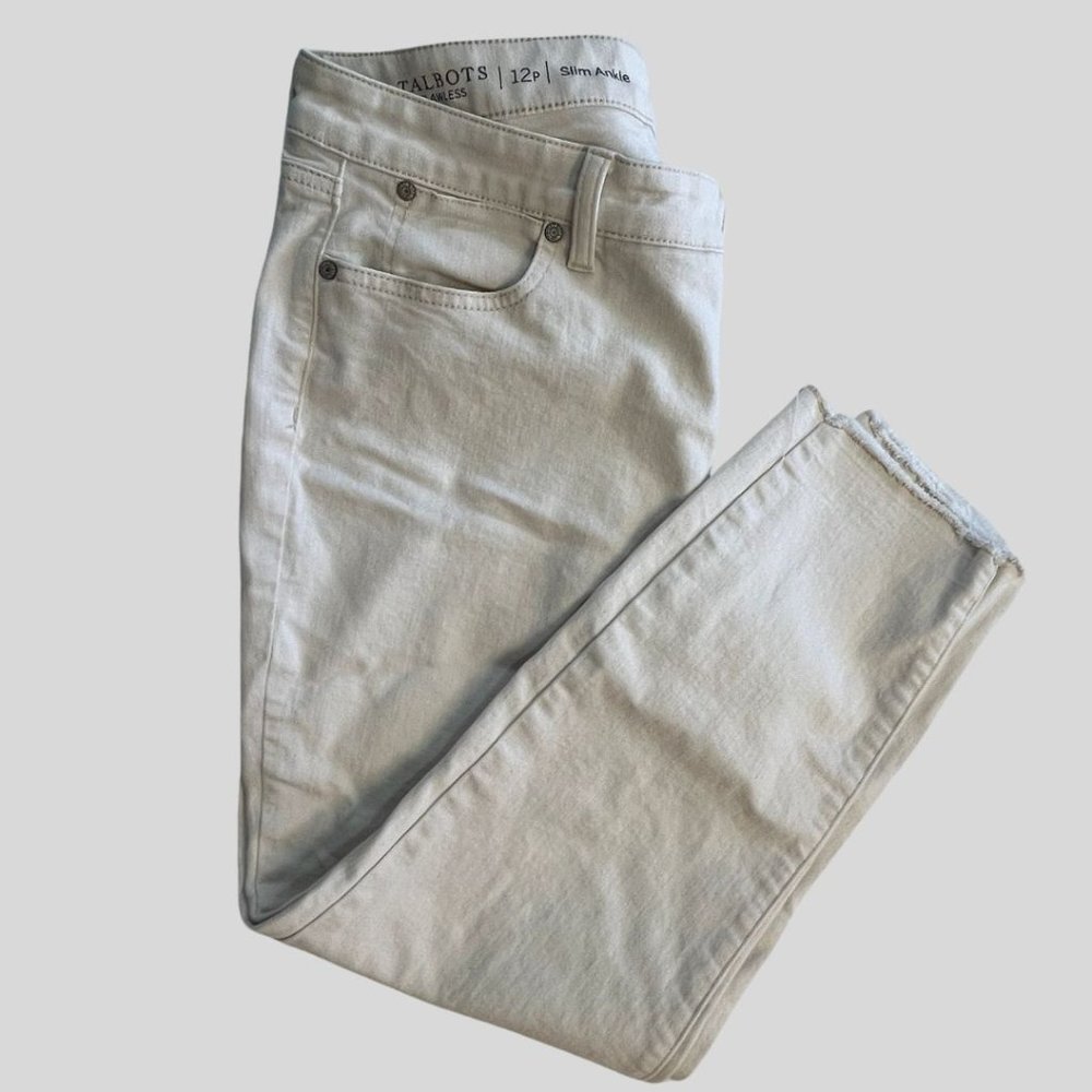 Talbots Off White Pants - size 12P - 0495LR-5